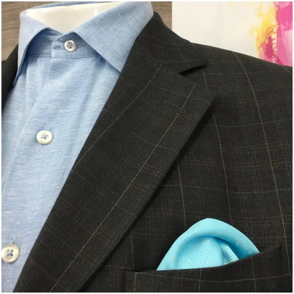 Jack Victor Mens Blazer Sport Coat 3 Button Casual Jacket Size 42R Wool‎ Suits